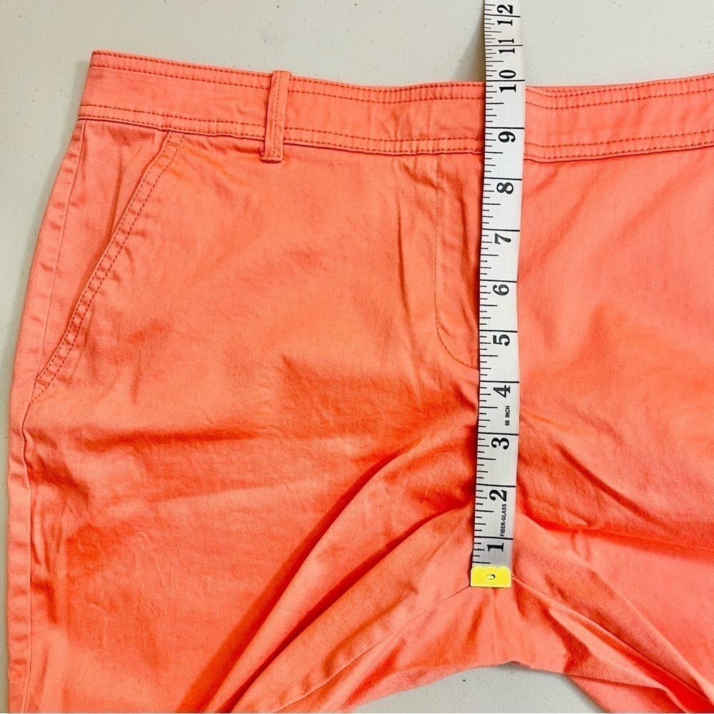 New York & Company High Rise Capri Cropped Pants Size 12 Coral Stretch Office - Picture 9 of 13